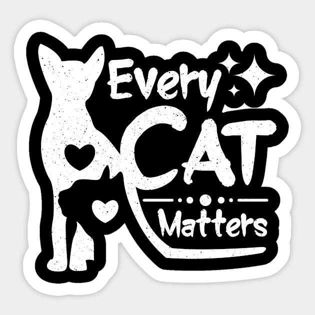 Cat rescue Every cat matters Sticker by Philsstore